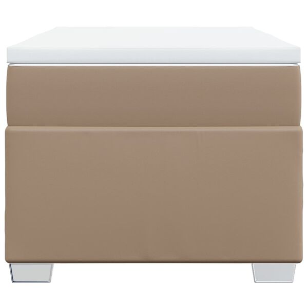 vidaXL Giroletto a Molle con Materasso Cappuccino 100x200cm Similpelle