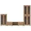vidaXL Set mobile TV FLORIN Rovere artigianale Legno multistrato