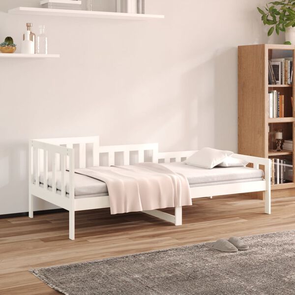 vidaXL Dormeuse senza Materasso Bianca 80x200 cm Legno Massello Pino