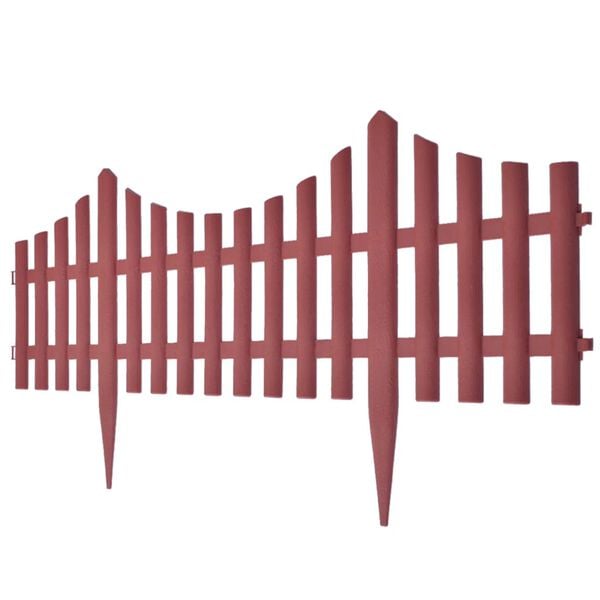 vidaXL Recinto per Prato 17 pz 10 m Marrone