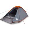 vidaXL Tenda da Campeggio a Cupola 2 Persone Grigio e Arancione