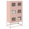 vidaXL Credenza Rosa 68x39x123 cm in Acciaio