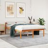 vidaXL Letto per Anziani Marrone Cera 135x190 cm Legno Massello Pino