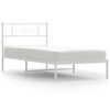 vidaXL Giroletto con Testiera Metallo Bianco 107x203 cm