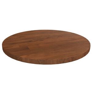 vidaXL Piano Tavolo Rotondo Marrone Scuro &Oslash;30x1,5 cm Rovere Trattato