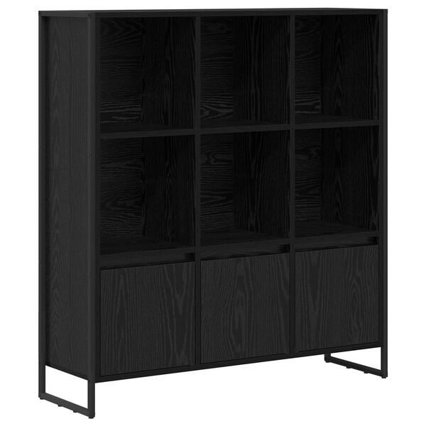 vidaXL Armadio per Libri 2 pcs Rovere Nero 99,5 x 30 x 108,5 cm