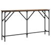 vidaXL Tavolo Consolle Rovere Fumo 140x23x75 cm in Legno Multistrato