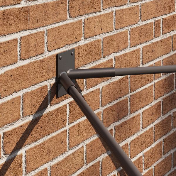 vidaXL Supporto per palo della bandiera Nero 11.5 x 7.5 cm Acciaio