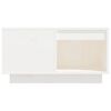 vidaXL Tavolino da Salotto Bianco 60x61x32,5 cm Legno Massello di Pino