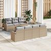 vidaXL Set Divano da Giardino 8 pcs beige e grigio chiaro