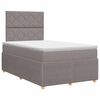 vidaXL Letto box spring con materasso Tortora 120 x 190 cm Tessuto
