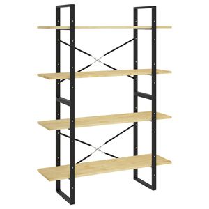 vidaXL Libreria a 4 Ripiani 100x30x140 cm in Legno Massello di Pino