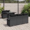 vidaXL Set Divano da Giardino 6 pcs Nero Rattan in Polipropilene