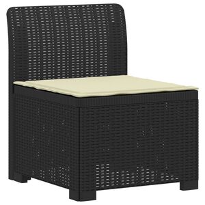 vidaXL Divano da Giardino a 1 Posto con Cuscino Aspetto Rattan PP