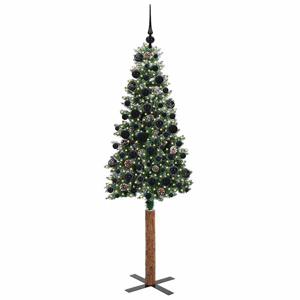 vidaXL Albero di Natale snodato con 300 LED Verde e Bianco 180 cm