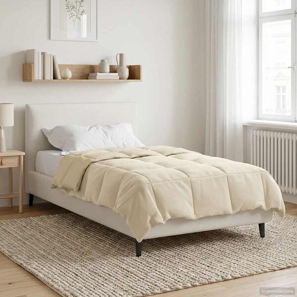 vidaXL Duvet Invernale Trapuntato Crema 140 x 200 cm Microfibra
