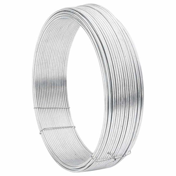 vidaXL Filo di recinzione Argento 25 m Acciaio