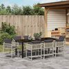 vidaXL Set da Pranzo per Giardino 9 pcs Grigio chiaro polyrattan