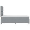vidaXL Letto a molle con materasso Grigio chiaro 120 x 190 cm Tessuto