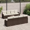 vidaXL Set Divano da Giardino 9 pcs Marrone 55 x 55 x 37 cm