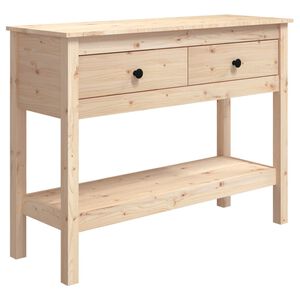 vidaXL Tavolo Consolle 100x35x75 cm in Legno Massello di Pino