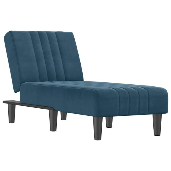vidaXL Chaise Longue in Velluto Blu