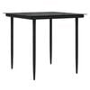 vidaXL Set da Pranzo per Giardino con cuscino 3 pcs Nero polyrattan