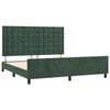 vidaXL Giroletto senza Materasso Verde Scuro 160x200 cm in Velluto