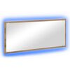 vidaXL Specchio Rovere artigianale 90 x 8,5 x 37 cm Legno multistrato