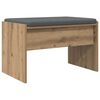 vidaXL Panca per scarpe con cuscino Rovere Artigianale 63 x 38 x 40 cm
