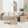 vidaXL Set Divano da Giardino 6 pcs Marrone polyrattan