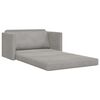 vidaXL Divano letto 110cm Grigio chiaro Velluto
