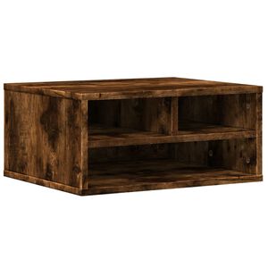 vidaXL Supporto Stampante Rovere Fumo 49x40x22,5 cm Legno Multistrato