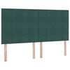 vidaXL Letto con Contenitore Verde Scuro 200 x 200 cm Velluto