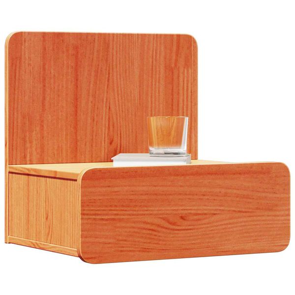 vidaXL Comodino con cassetto Marrone cerato 44 x 32,5 x 40 cm