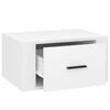 vidaXL Comodini a Muro 2 pz Bianco Lucido 50x36x25 cm