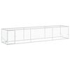 vidaXL Pollaio Argento 500 x 100 x 100 cm Acciaio zincato