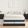 vidaXL Struttura letto con contenitore con cassetto Rovere Nero 135 cm