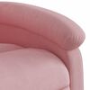 vidaXL Poltrona Alzapersona Massaggi Elettrica Reclinante Rosa Velluto