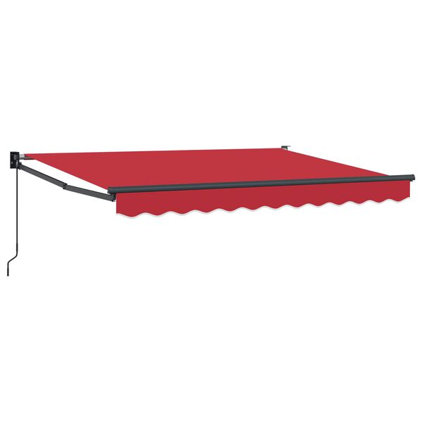 vidaXL Tenda retrattile manuale Rosso 3,5 x 2 m