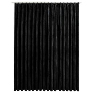 vidaXL Tenda Oscurante con Ganci Nera in Velluto 290x245 cm