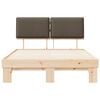 vidaXL Letto con Testiera Rivestita Talpa 150 x 200 cm Pino massello