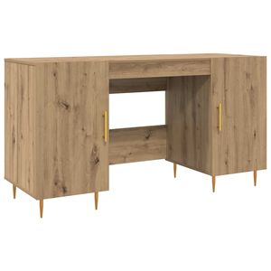 vidaXL Scrivania rovere artigianale Legno ingegnerizzato