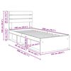 vidaXL Struttura del letto Legno vecchio 100 x 200 cm Pino massello