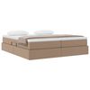 vidaXL Letto con contenitore e materasso Cappuccino 180 x 200 cm