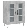 vidaXL Credenza Grigio Cemento 69,5x34x90 cm in Legno Multistrato