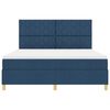 vidaXL Letto a molle con materasso Blu 180 x 200 cm Tessuto