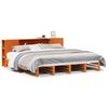 vidaXL Letto Libreria senza Materasso Marrone Cera 200x200 cm Legno