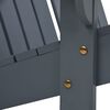 vidaXL Sedia Adirondack Doppia in Legno Grigio