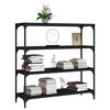 vidaXL Libreria Nera 100x33x100 cm in Legno Multistrato e Acciaio